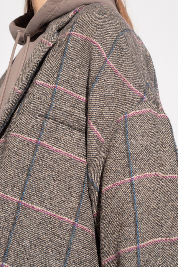 ZIGGY CHEN Oversized Double Breast Coat Khaki _ FASCINATE